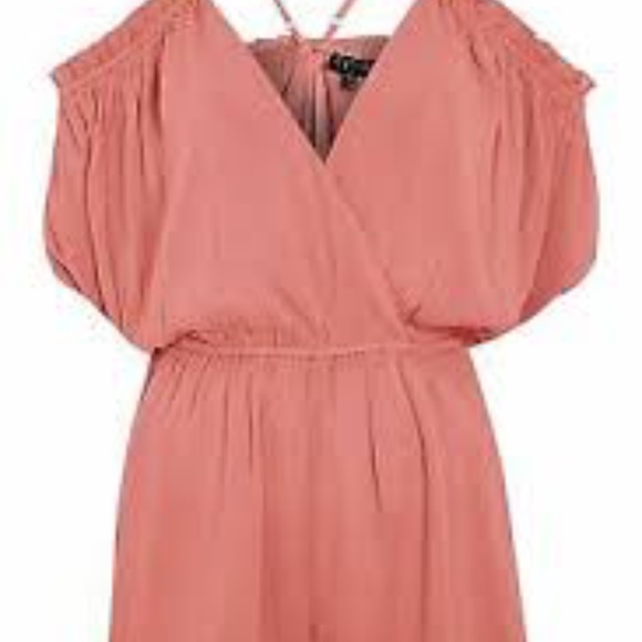 Topshop Cold Shoulder Romper Playsuit Cover Up - Picture 4 of 4